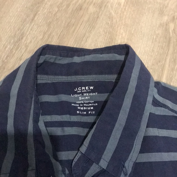 J. Crew Striped button down lightweight top - Picture 2 of 3